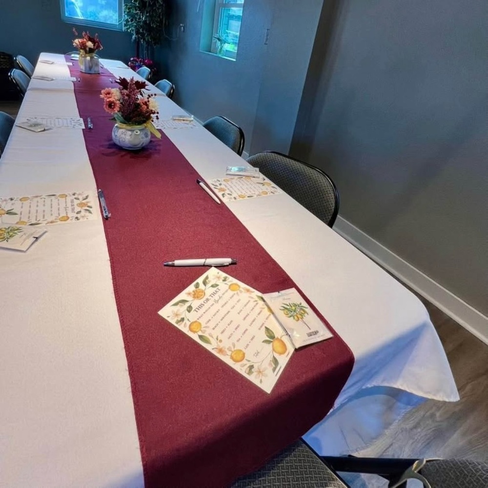 Set of 18 Deep Burgundy Table Runners